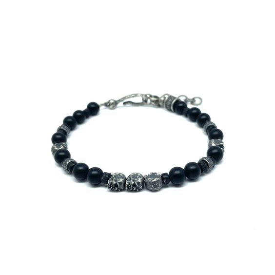 Bracciale unisex Occhio di falco e Onice nero | Kaimy Yellow